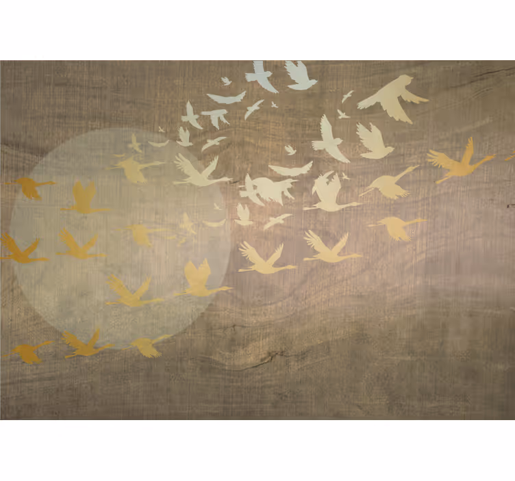 Papiers peints nature oiseaux en vol - TenStickers