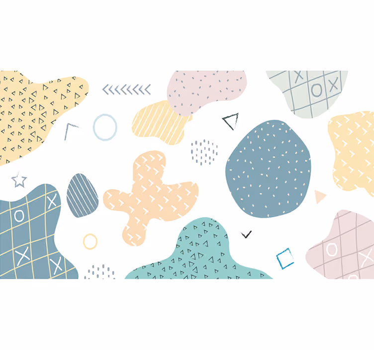 Tapisserie textures et motifs formes abstraites - TenStickers