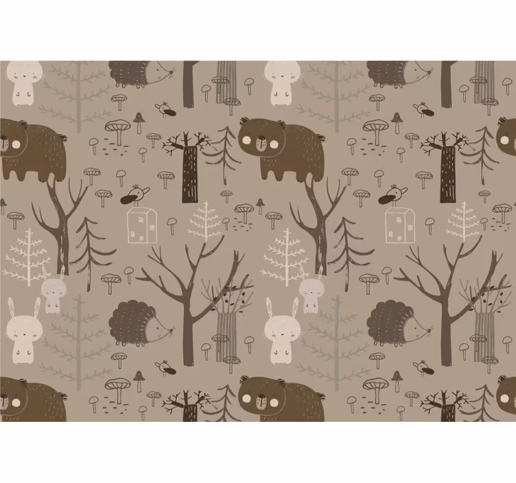 Tapisserie animaux jeu des créatures forestières - TenStickers