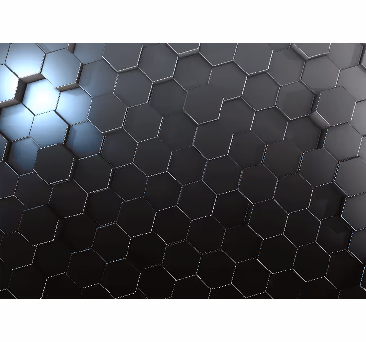 Tapisserie textures et motifs motif hexagonal - TenStickers