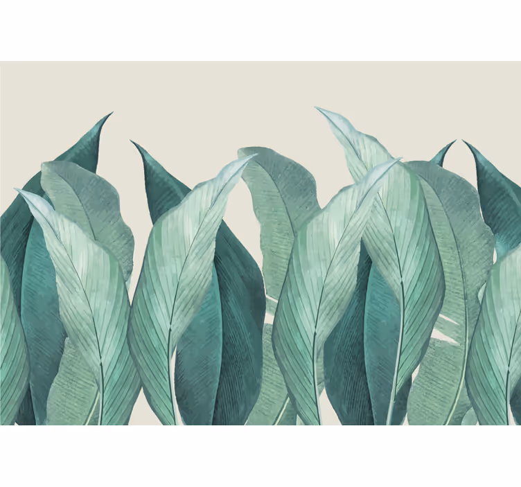 Papiers peints nature motif feuilles luxuriantes - TenStickers