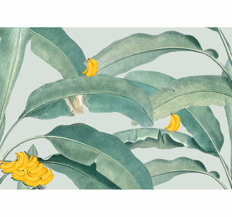 Tapisserie autres fleurs feuillage tropical bananier - TenStickers