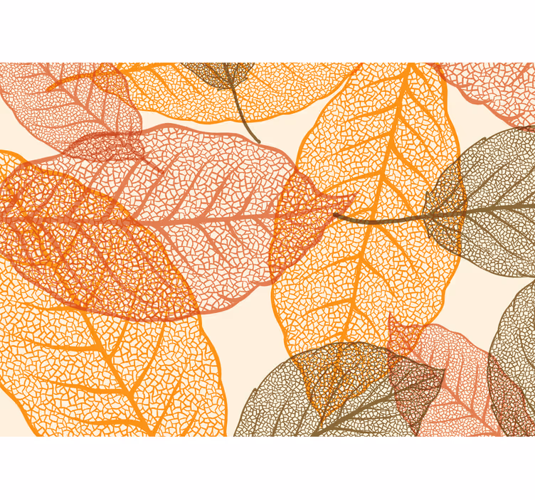 Papiers peints nature motifs de feuilles détaillés - TenStickers