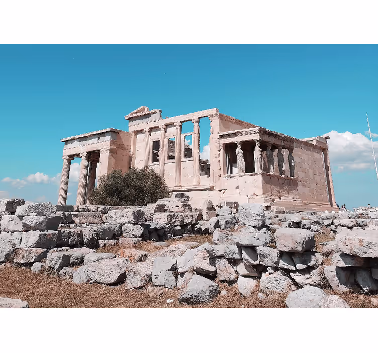 Tapisserie villes et pays ruines de temples anciens - TenStickers