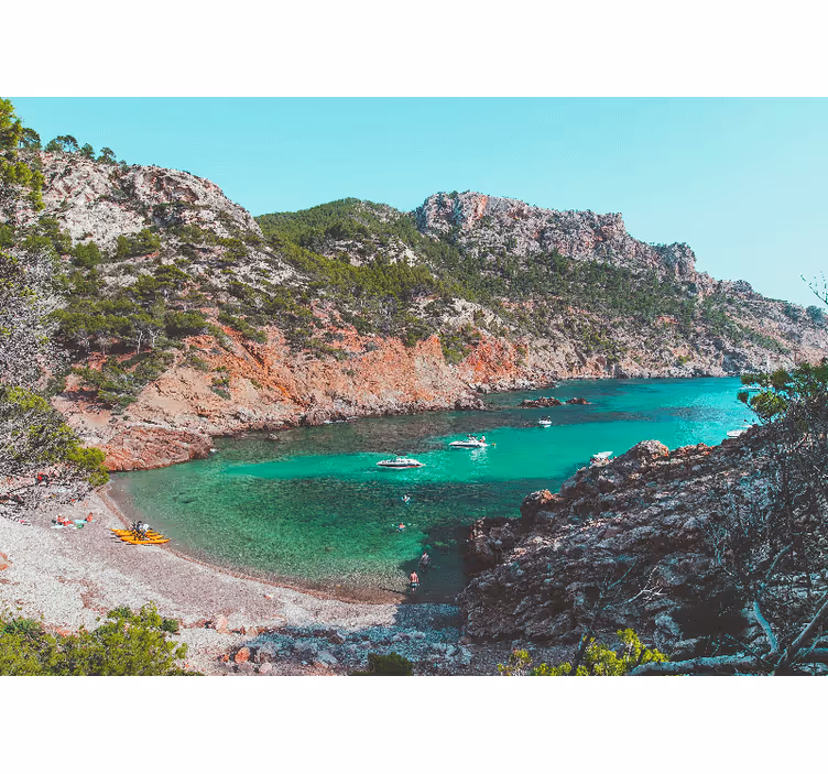 Tapisserie paysage vue sur la mer cove - TenStickers