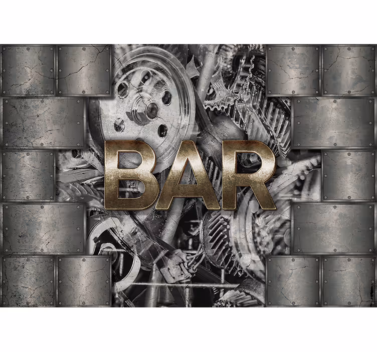 Tapisserie graffiti typographie industrielle - TenStickers