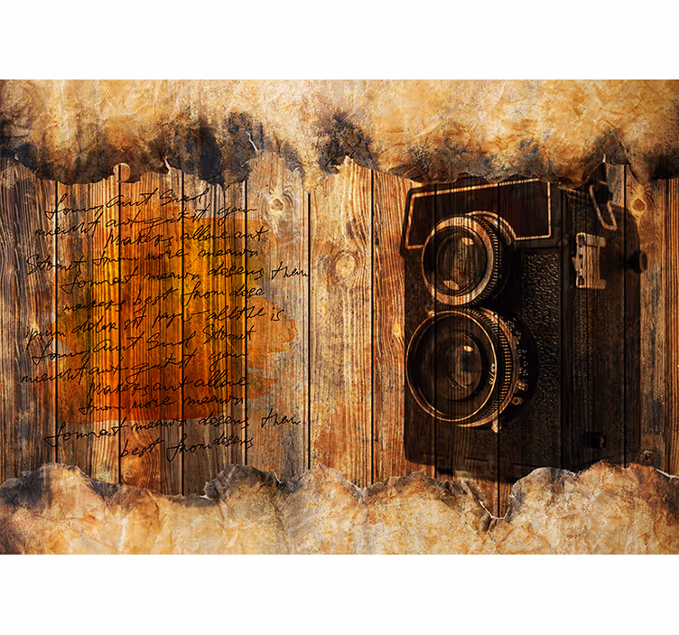 Tapisserie art esthétique de caméra vintage - TenStickers