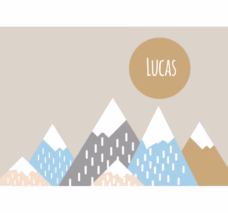 Tapisserie chambre enfant sommets de montagne - TenStickers
