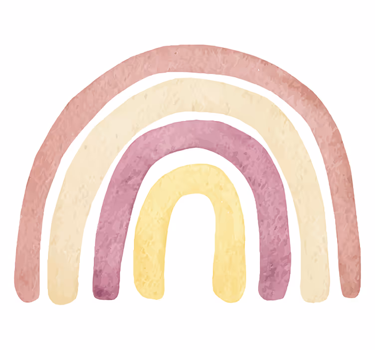 Tapisserie amour arcs en arc-en-ciel doux - TenStickers