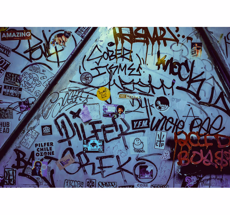 Tapisserie graffiti art de marquage urbain - TenStickers