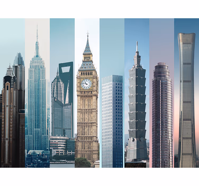 Tapisserie murale monuments de grandes villes - TenStickers