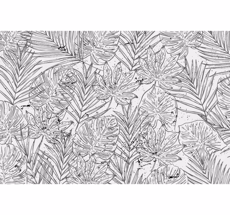 Papier peint panoramique feuilles de palmier - TenStickers