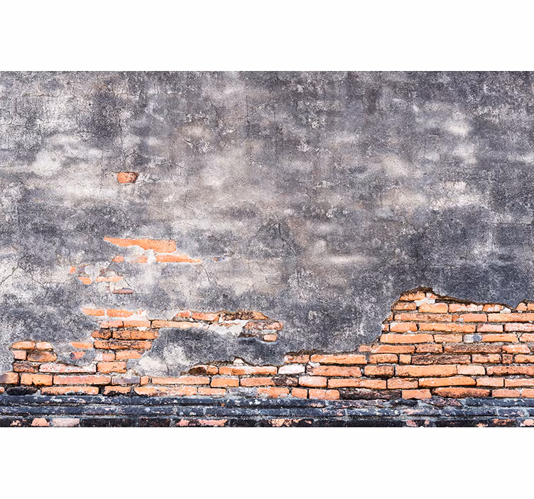 Tapisserie murale brique mur décrépit - TenStickers