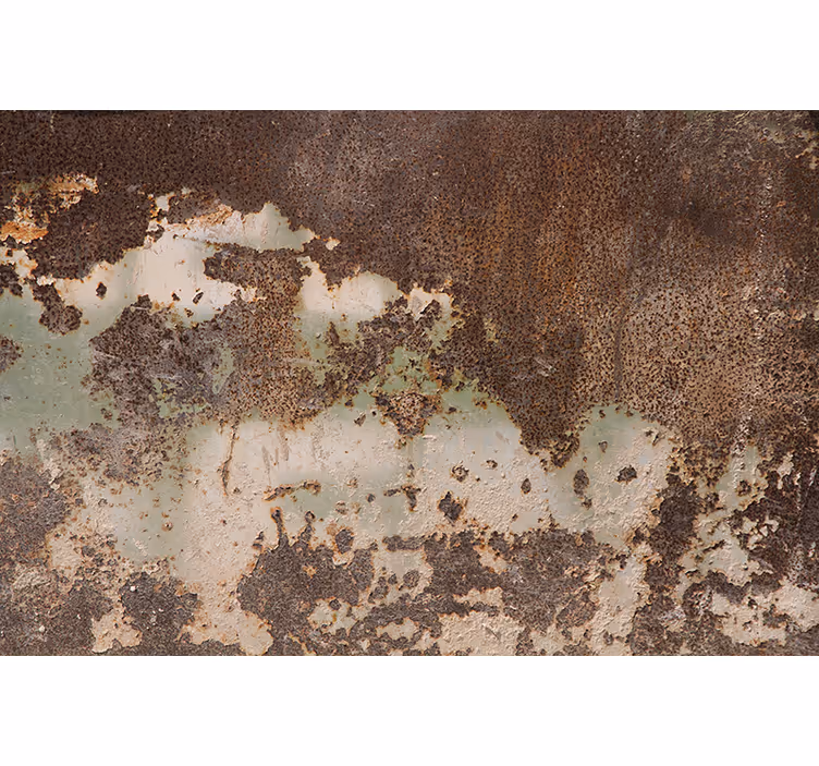 Tapisserie murale imitation métal rouillé vieux - TenStickers