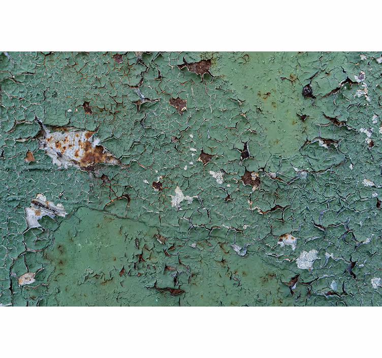 Tapisserie murale imitation métal vert rouillé  - TenStickers