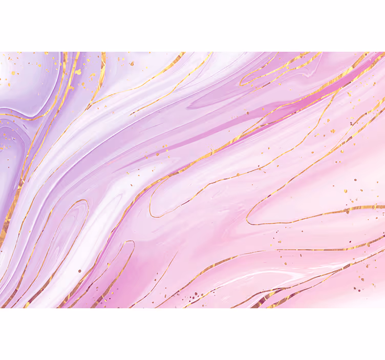Tapisserie murale effet fluide rose et blanc - TenStickers