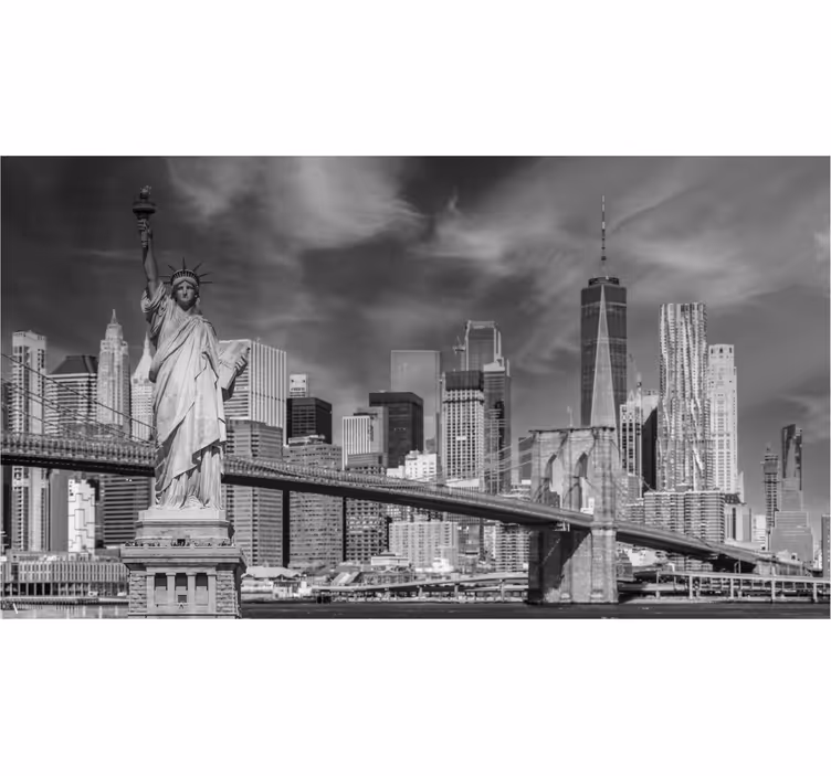 Papier peint New York noir et blanc - TenStickers