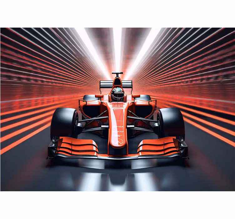 Papier peint chambre ado rouge Formule 1 - TenStickers