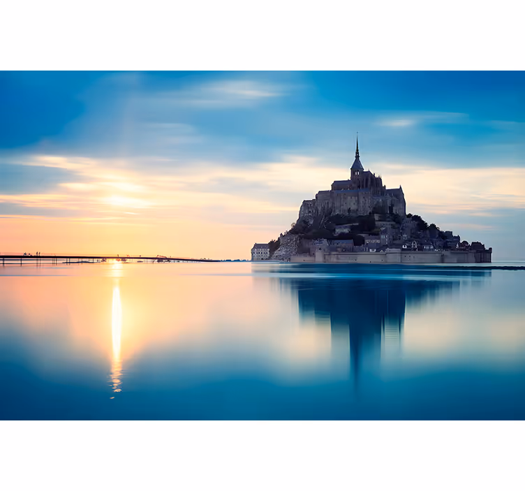 Tapisserie murale mont saint-michel france - TenStickers