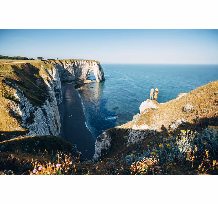 Tapisserie murale falaises d'Etretat - TenStickers