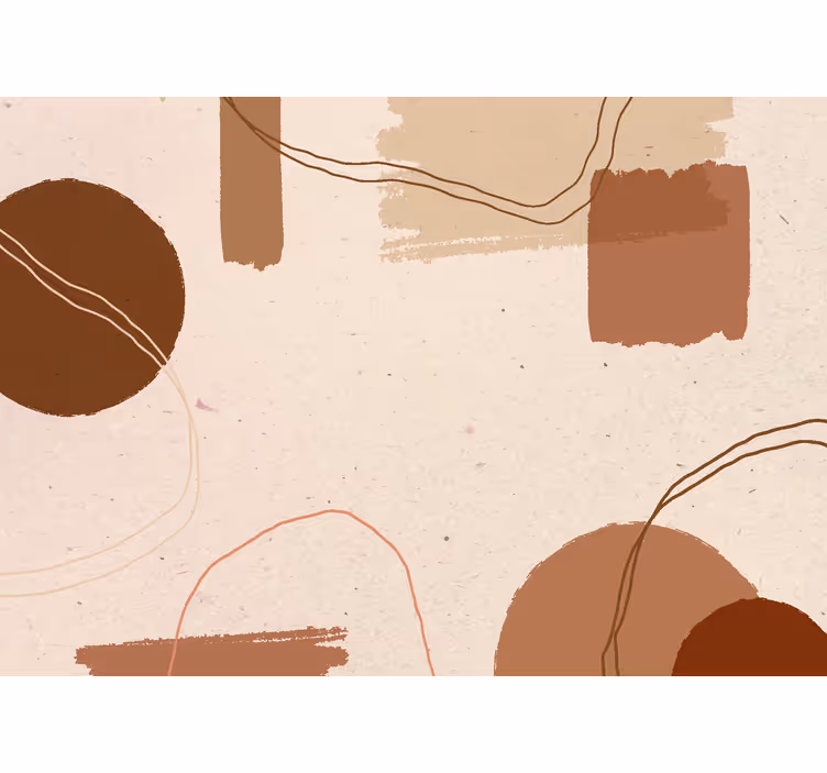 Papier peint panoramique terracotta conception abstraite - TenStickers