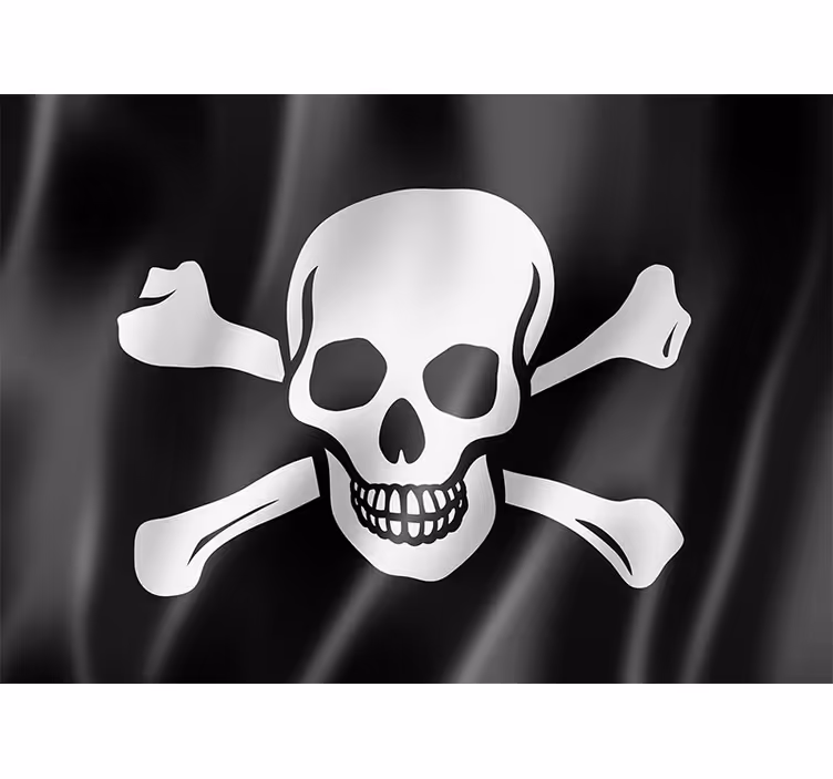 Tapisserie murale chambre ado drapeau pirate - TenStickers