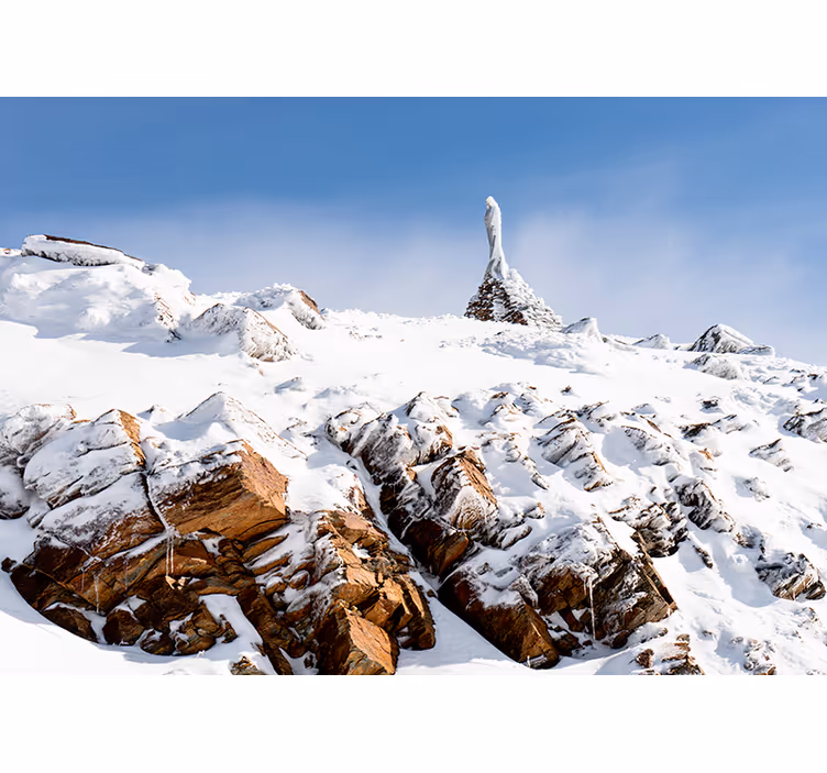Papier peint montagne vue sur le sommet alpin - TenStickers