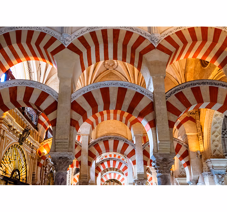 Tapisserie villes et pays arches architecturales - TenStickers