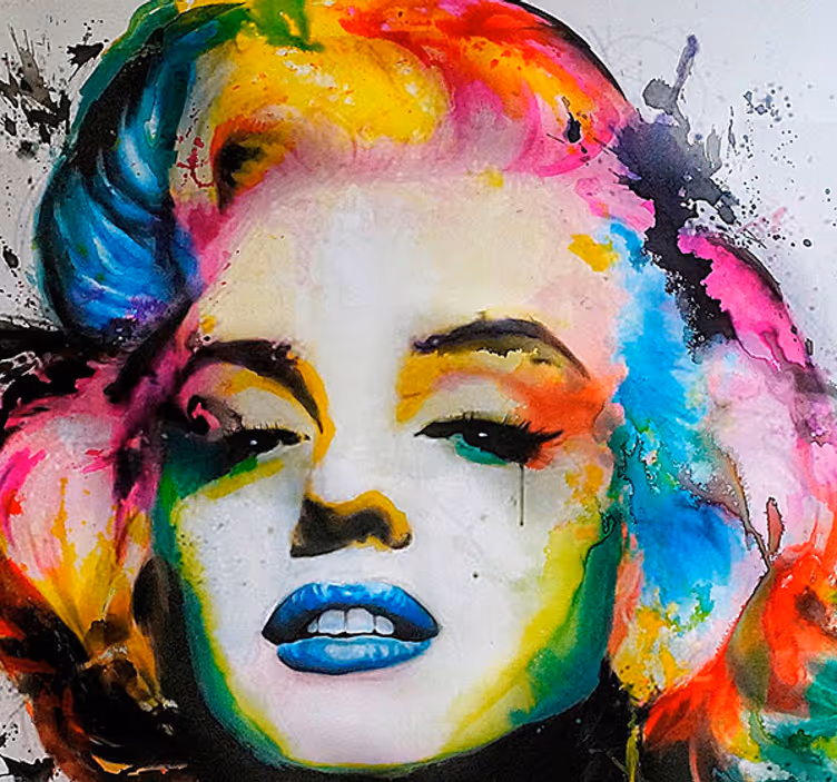 Papier peint graffiti Pop art urbain marilyn monroe - TenStickers
