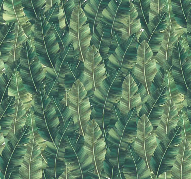 Tapisserie murale nature grandes feuilles - TenStickers