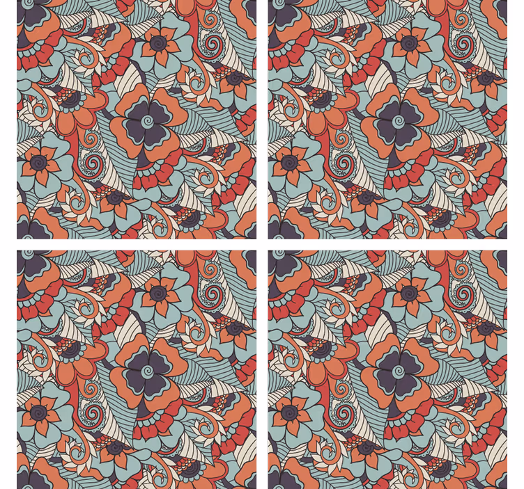 Dessous de verre imprimé floral - TenStickers