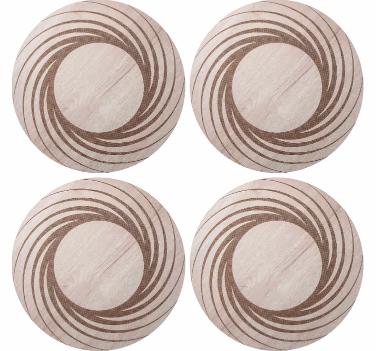 Dessous de verre motifs circulaires naturels - TenStickers