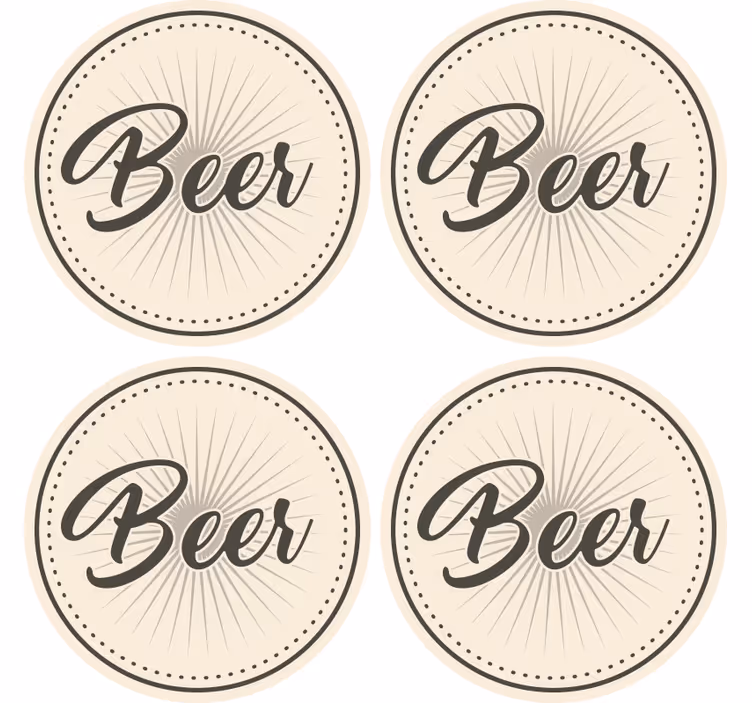 Dessous de verre bière typographie Élégante brew - TenStickers