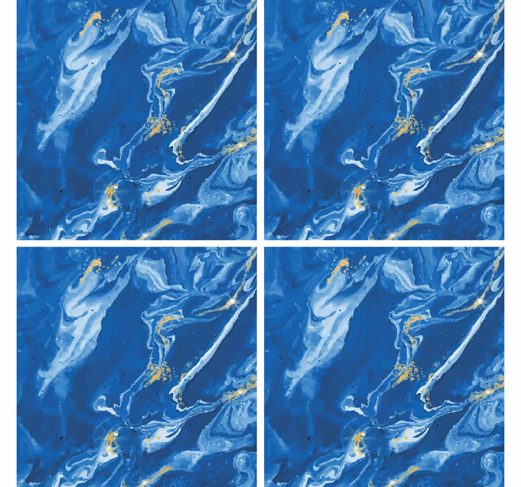 Dessous de verre marbre bleu tourbillonnant - TenStickers