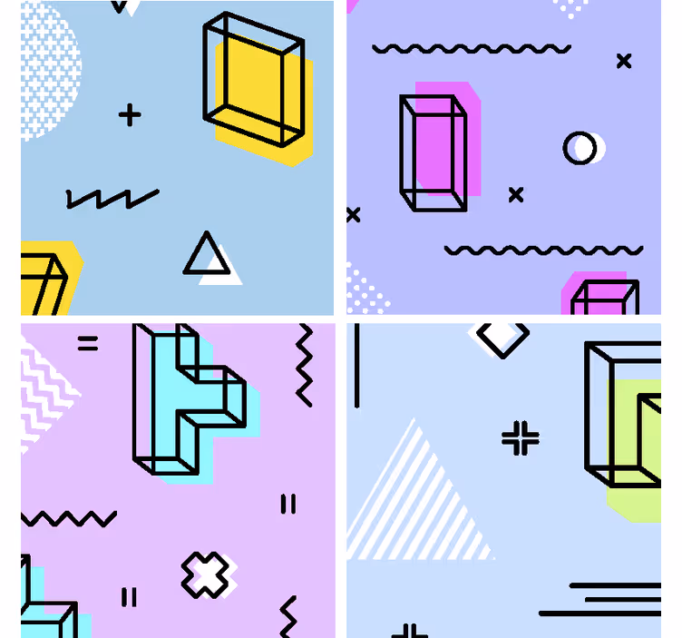 Dessous de verre geek motif géométrique ludique - TenStickers