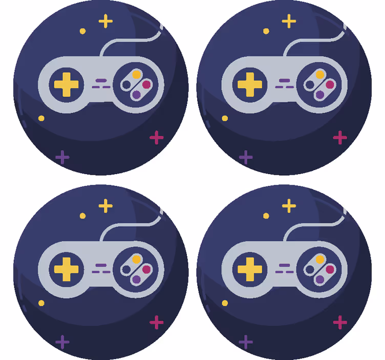 Dessous de verre geek manette de jeu multicolore - TenStickers