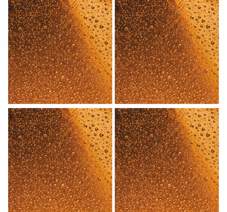 Dessous de verre bière motifs gouttes ambre - TenStickers