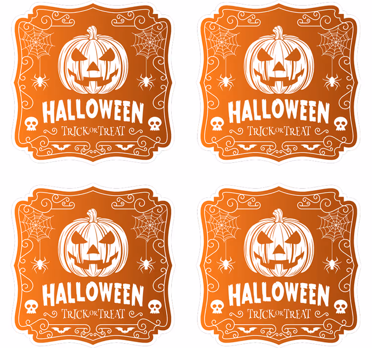 Dessous de verre halloween design citrouille - TenStickers