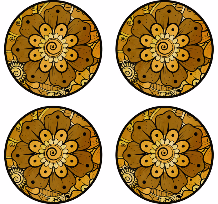 Dessous de verre motif floral complexe - TenStickers