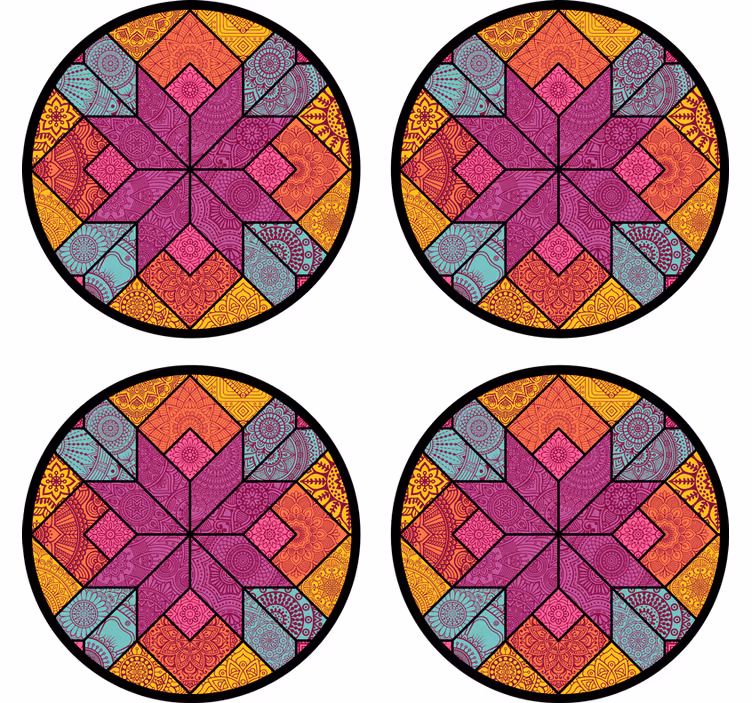 Dessous de verre arrangement géométrique vibrant - TenStickers