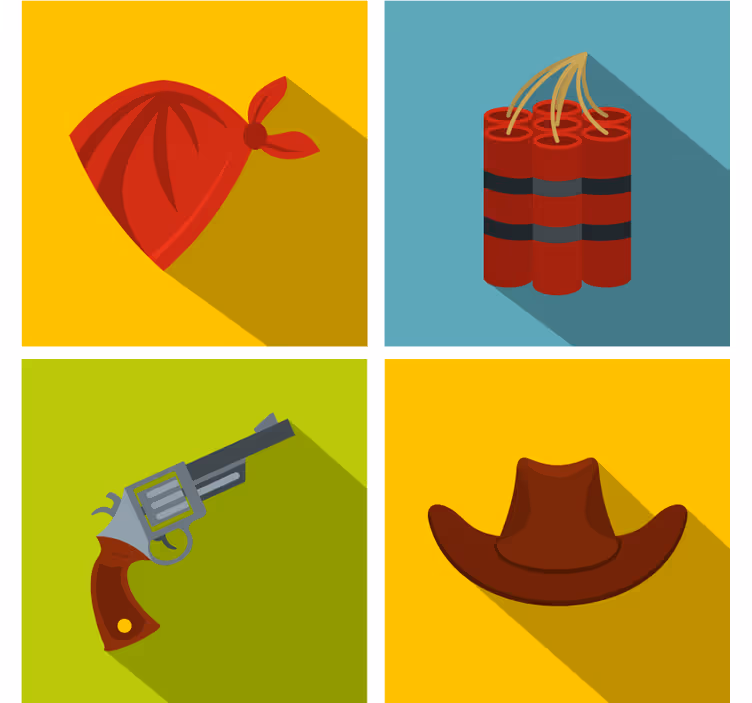Dessous de verre geek chapeau de cowboy et dynamite - TenStickers