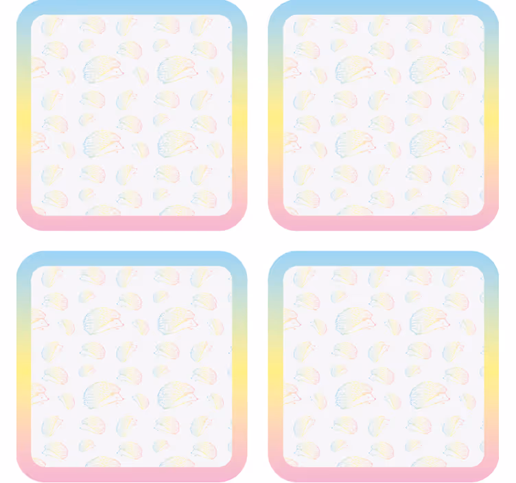Dessous de verre personnalisable motif méduses colorées - TenStickers