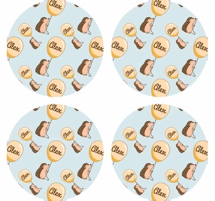 Dessous de verre personnalisable motifs de hérisson ludiques - TenStickers