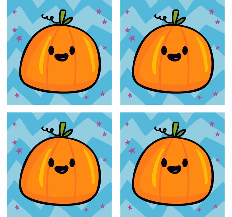 Citrouille halloween boisson dessous de verre - TenStickers