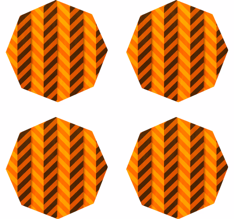 Dessous de verre halloween motif chevron orange - TenStickers