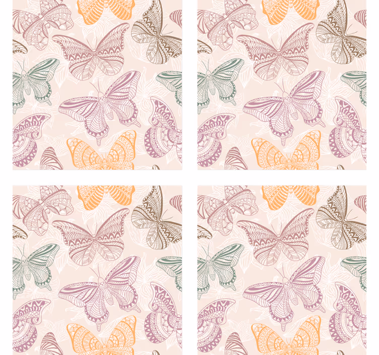 Dessous de verre motifs de papillons complexes - TenStickers