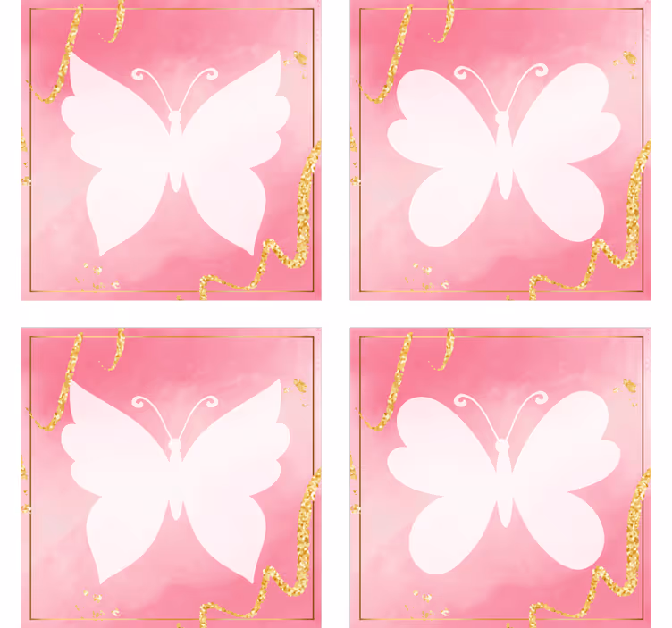 Dessous de verre moderne emblème de papillon Élégant - TenStickers
