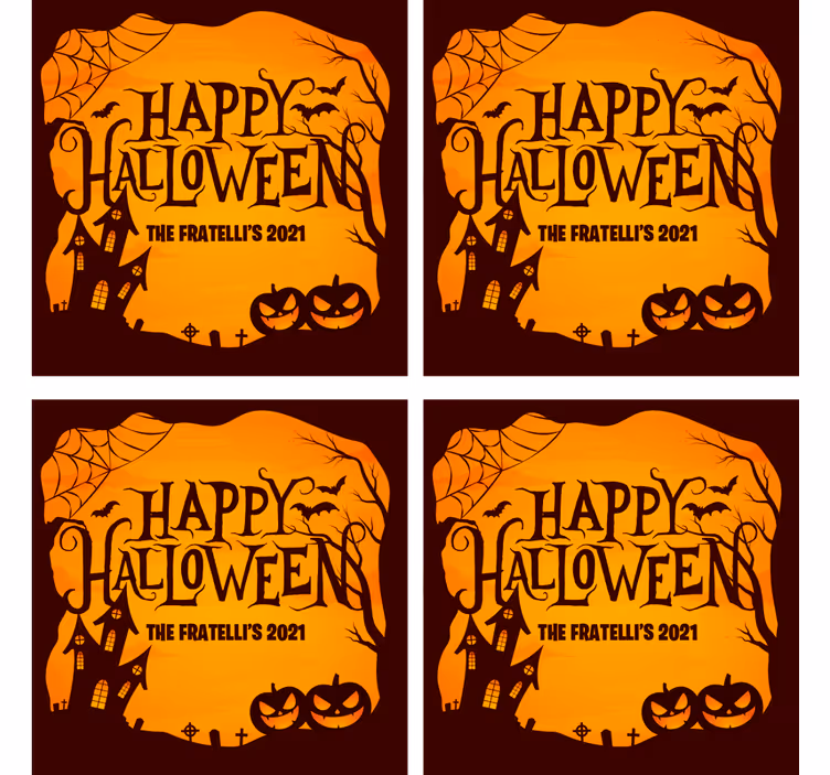 Dessous de verre halloween célébration halloween effrayante - TenStickers