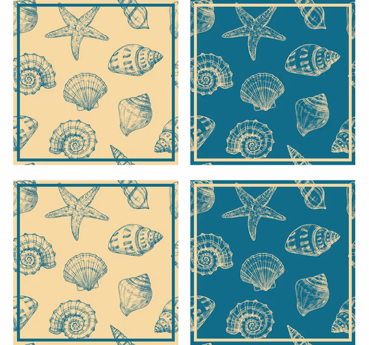 Dessous de verre motif coquillage Éléments - TenStickers