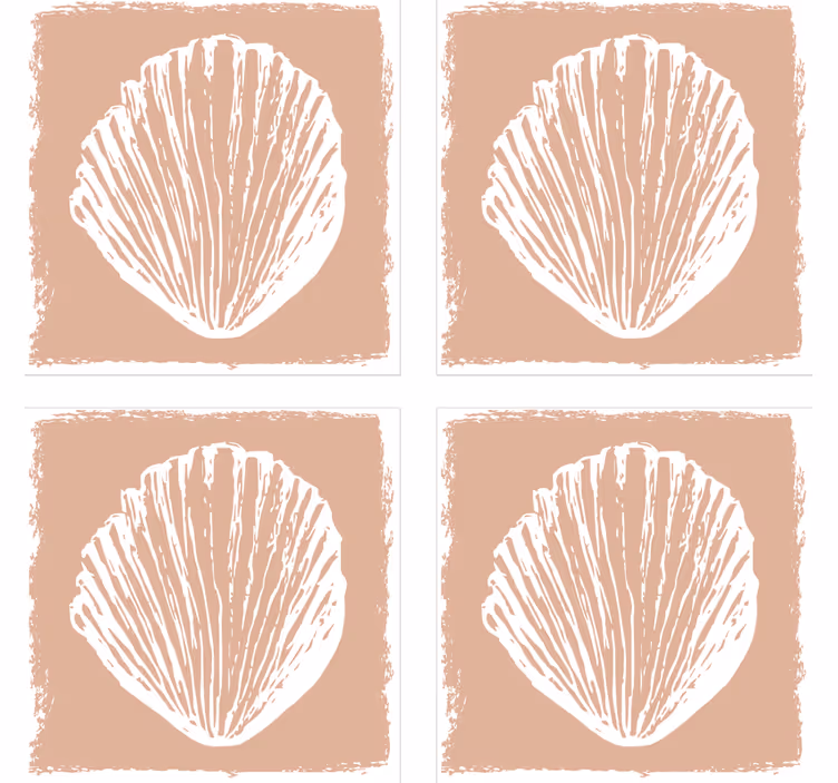 Dessous de verre motifs coquillage - TenStickers